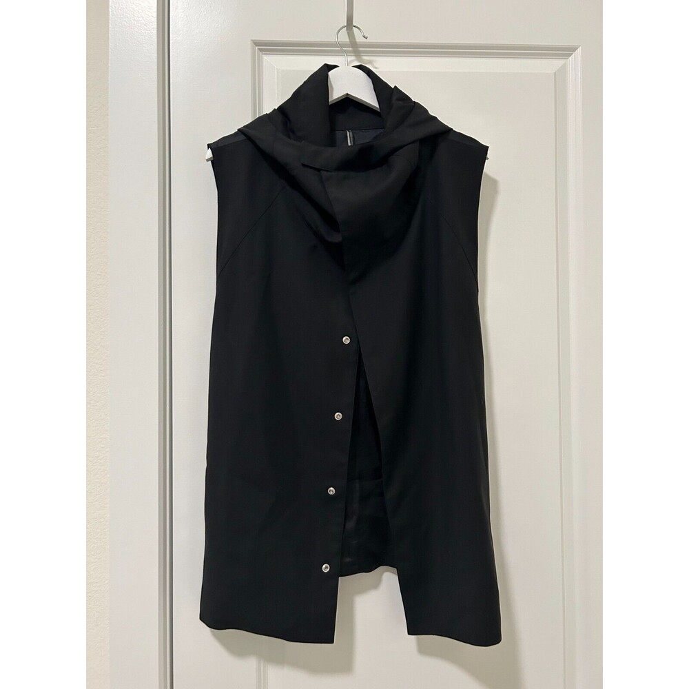 Dior Womens Sleeveless Jacket Vest Wool Hooded